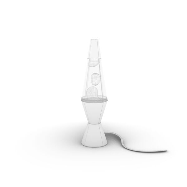 Lava Lamp 3D Model - shaded view, clean NURBS geometry for Rhino