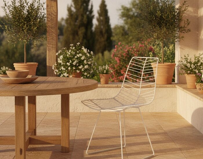 Sled-Base Wire Chair 01 3D Model