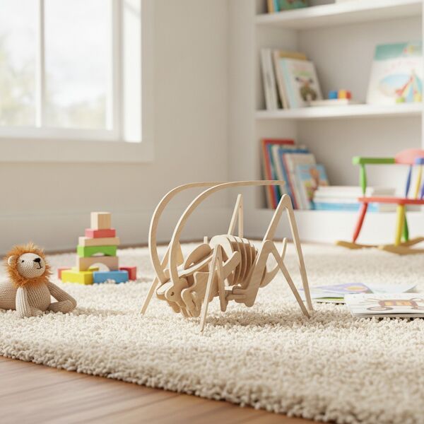 Plywood Toy Grasshopper 3D Model