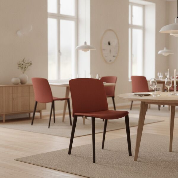 Upholstered Wood-Leg Shell Chair 05 3D Model