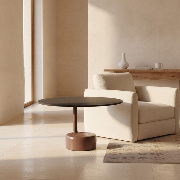 Ceramic-Top Side Table 01 3D model in a living room interior scene