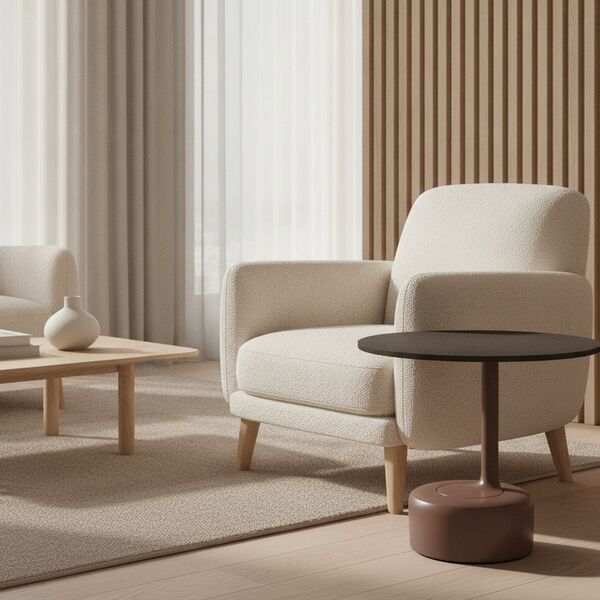 Ceramic-Top Side Table 01 3D model in a restaurant bar interior scene