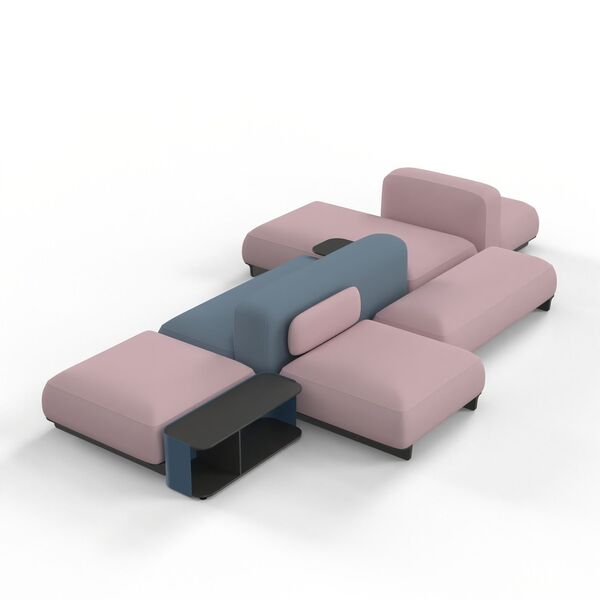 Living Room Seating Composition 02 3D model render view