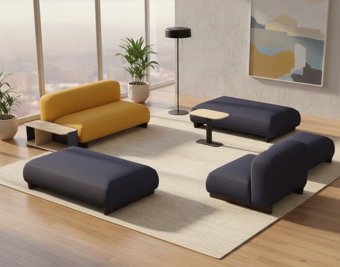 Living Room Seating Composition 01 3D Model