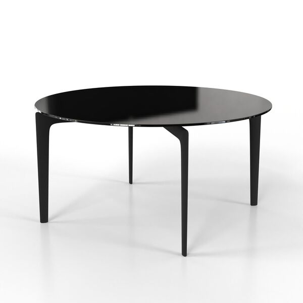 Round Glass-Top Coffee Table 01 3D model render view