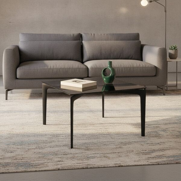 Square Glass-Top Coffee Table 01 3D Model