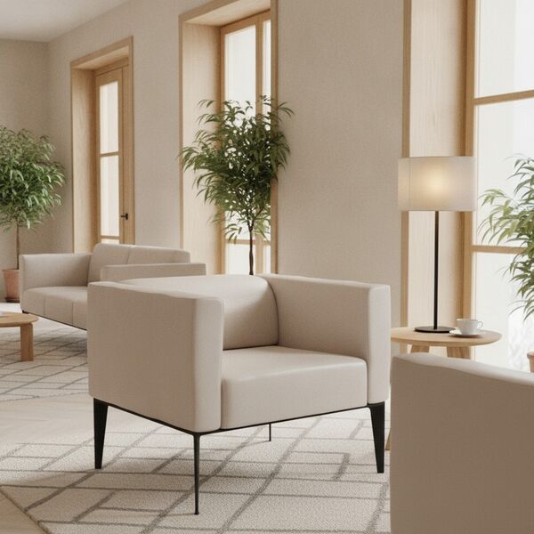 Lounge Armchair 02 3D model in a restaurant bar interior scene