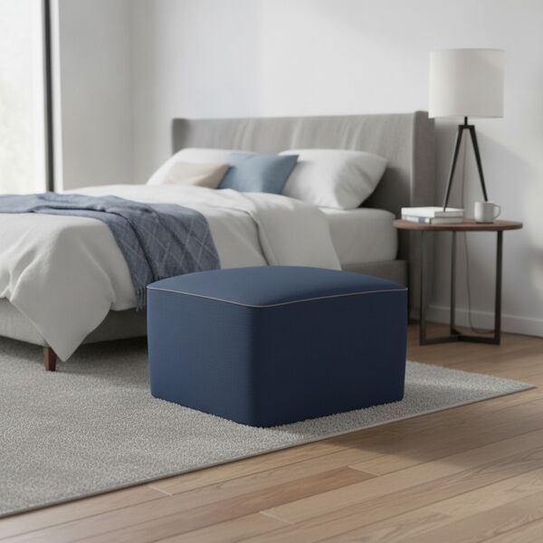 Fabric Blue Pouf 08 - interior view 1