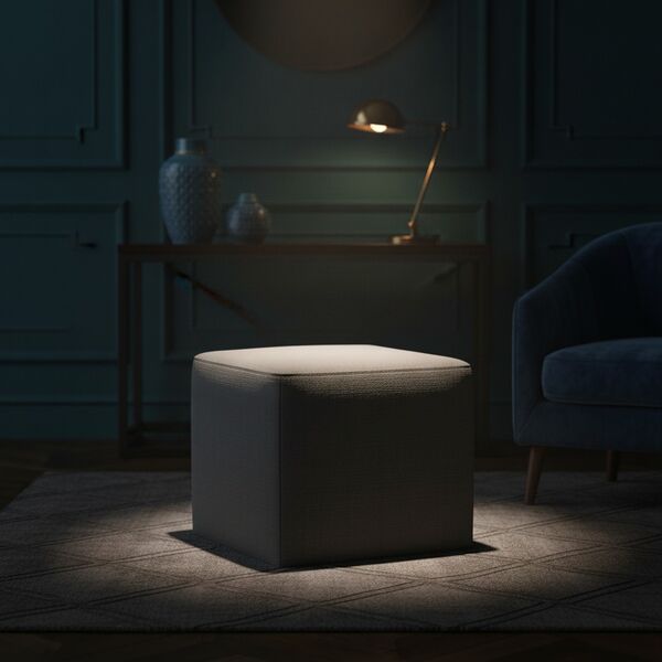 Fabric Gray Pouf 07 - interior view 2