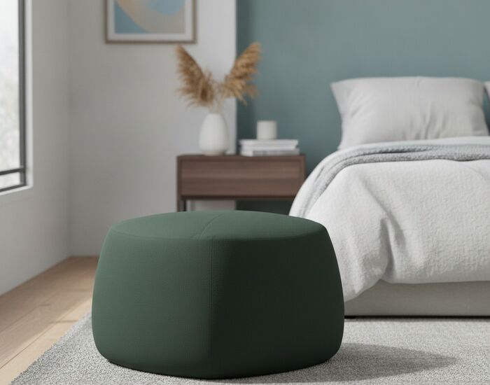 Fabric Black Pouf 05 3D Model