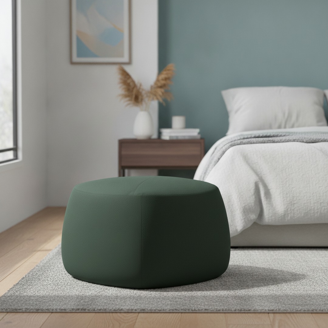 Fabric Black Pouf 05 3D Model