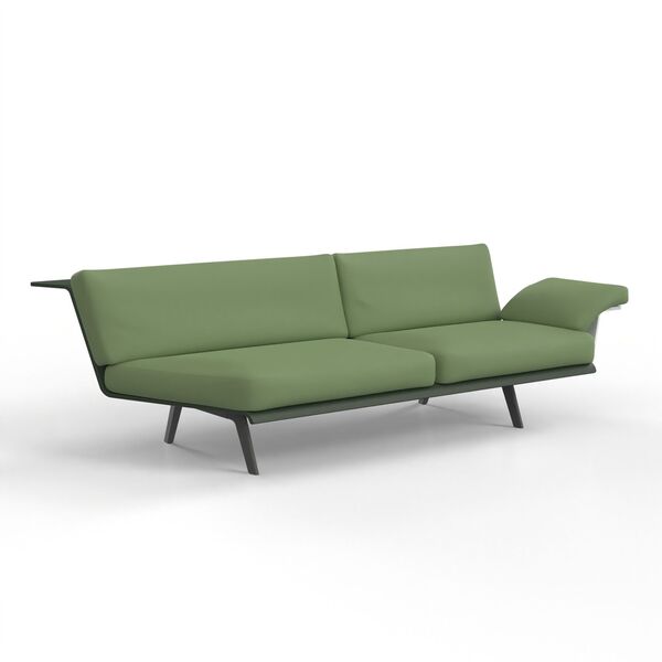 2-Seat Modular Banquette Sofa 01 3D model render view
