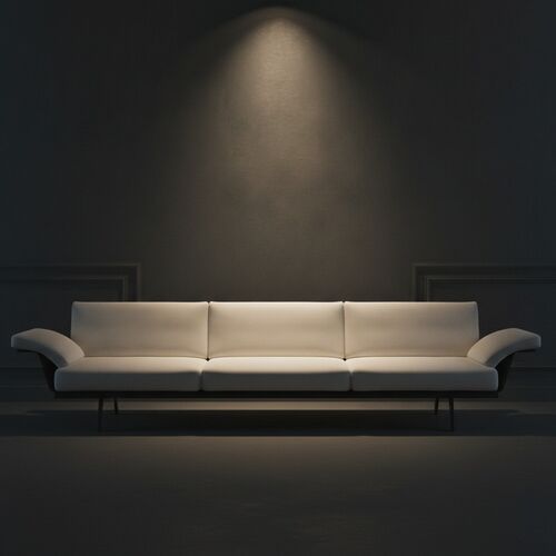 3-Seat Banquette Sofa 01 3D Model