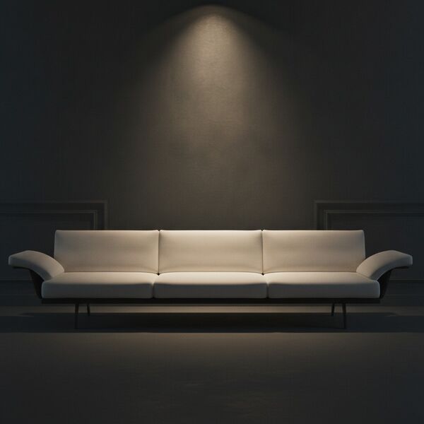 3-Seat Banquette Sofa 01 3D Model