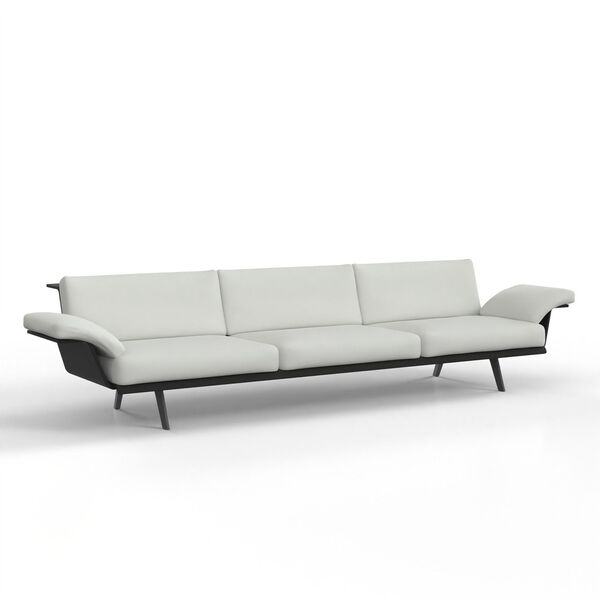 3-Seat Banquette Sofa 01 3D model render view
