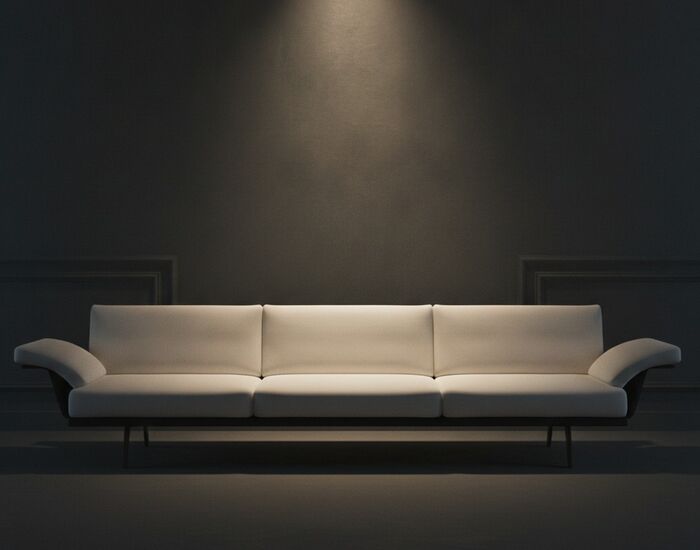 3-Seat Banquette Sofa 01 3D Model