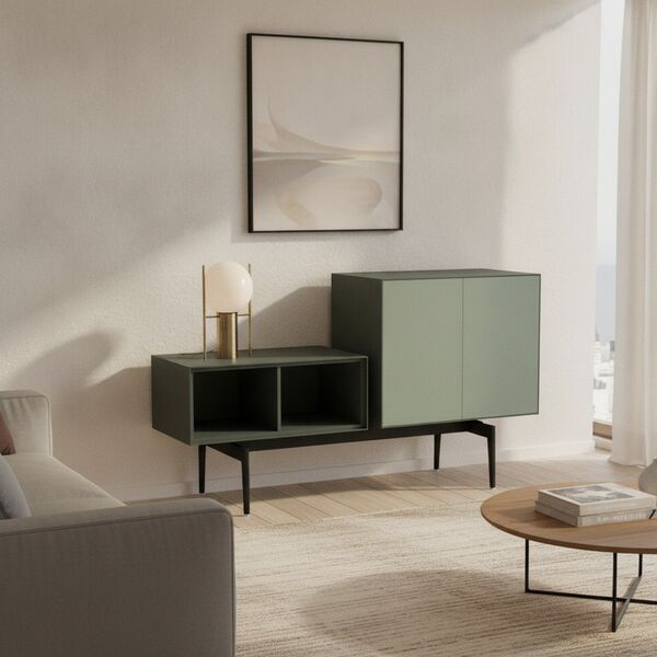 Modular Sideboard 01 Composition 2 3D model in a living room interior scene
