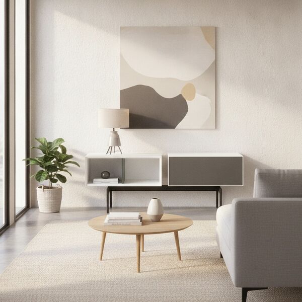 Modular Sideboard 01 Composition 4 3D model in a living room interior scene