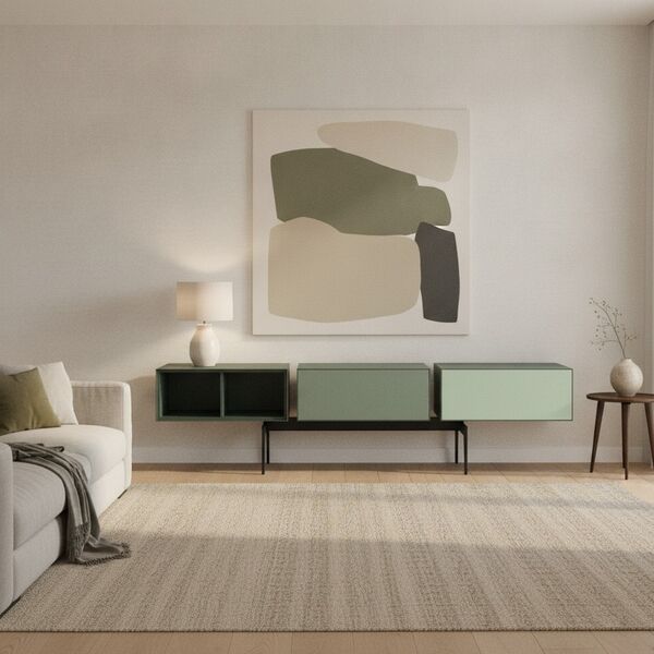 Modular Sideboard 02 Composition 3 3D model in a living room interior scene
