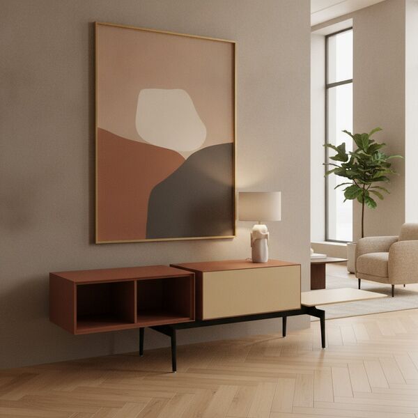 Modular Sideboard 02 Composition 4 3D model in a shop interior scene