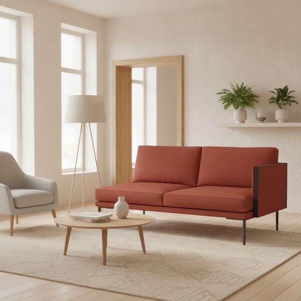 2-Seat Modular Sofa 01 3D model in a living room interior scene
