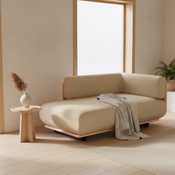 Upholstered Daybed 01 3D model in a living room interior scene