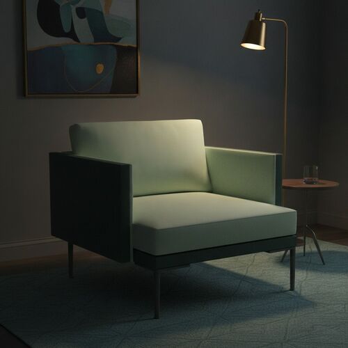 Metal-Leg Armchair 01 3D Model