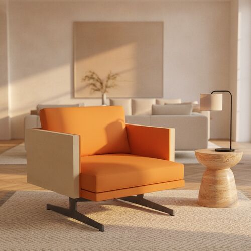 Wood-Panel Armchair 01 3D Model