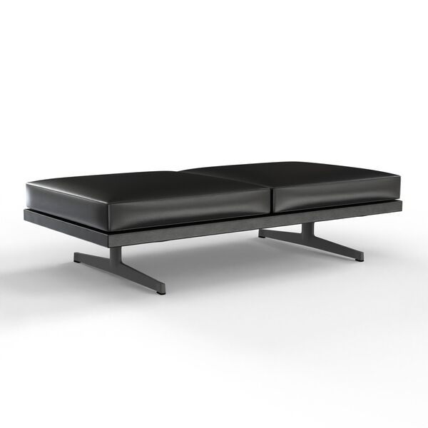 2-Seat Upholstered Bench 02 3D model render view