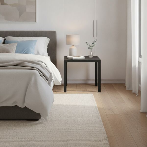 Low Squared Wood Black Table 01 - interior view 1