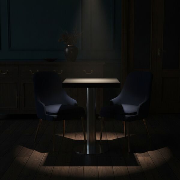 Rectangular Metal Stand Table 01 - interior view 2