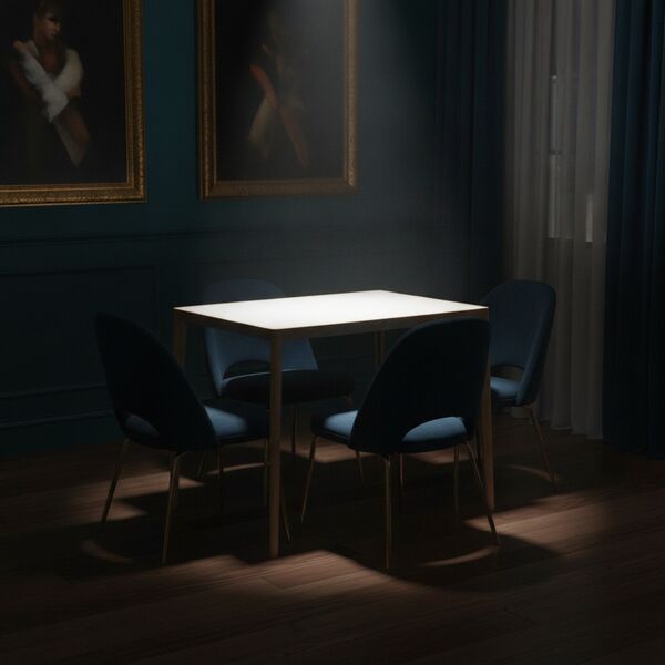 Rectangular Scandinavian Light Wood Table 02 - interior view 2