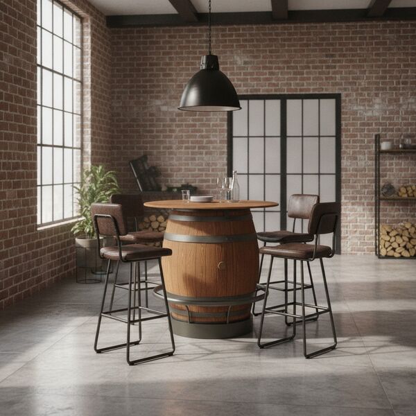 Round High Barrel Table 01 - interior view 1