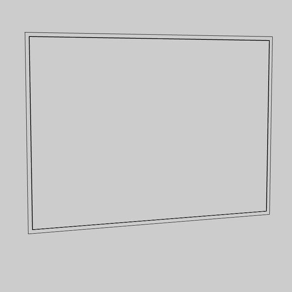 13 70x50 Painting 3D Model - shaded view, clean NURBS geometry for Rhino