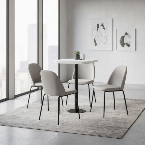 High Square Metal Stand Table 01 3D Model