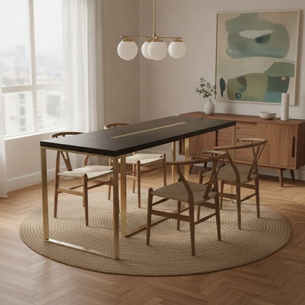 High Rectangular Metal Stand Table 01 - interior view 1