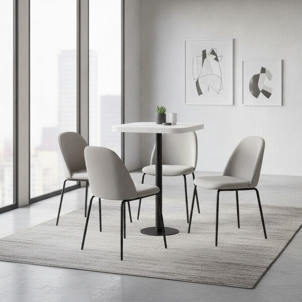 High Square Metal Stand Table 01 3D Model