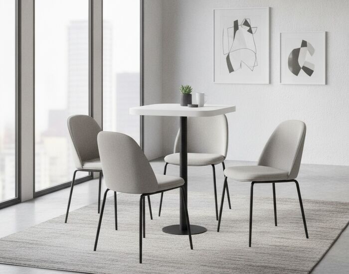 High Square Metal Stand Table 01 3D Model