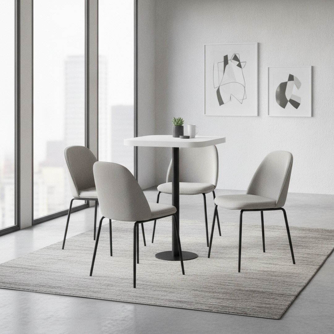 High Square Metal Stand Table 01 3D Model