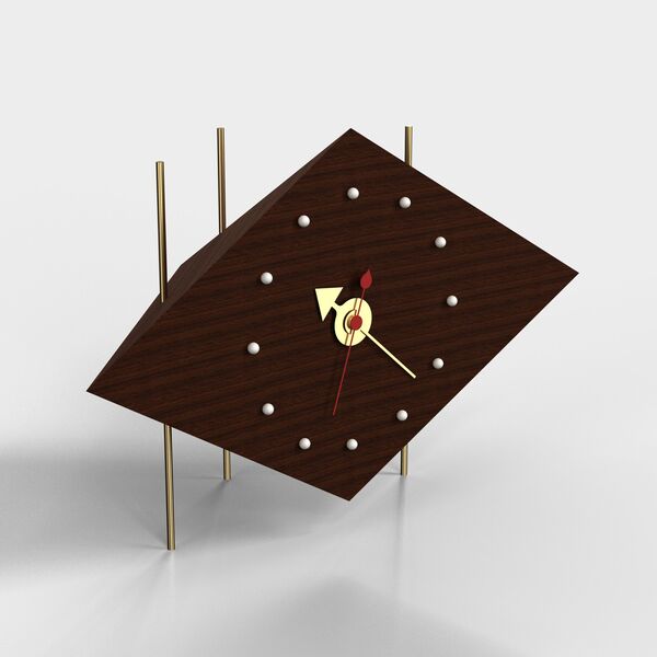 Vitra Diamond Desk Clock 3D model — studio render