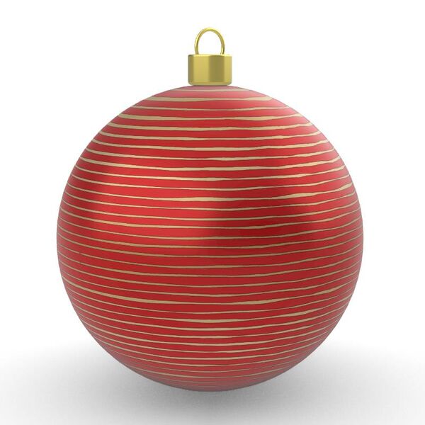 Ornament Ball 3 3D Model - studio render with materials and textures