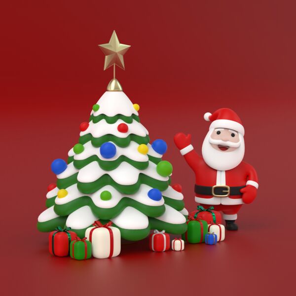 Set Xmas 2 3D Model - shaded view, clean NURBS geometry for Rhino