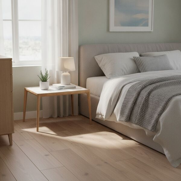 Low Rectangular Scandinavian Light Wood Table 02 - interior view 1