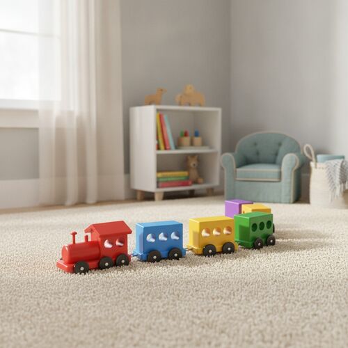 Train Toy Wooden 3D Model