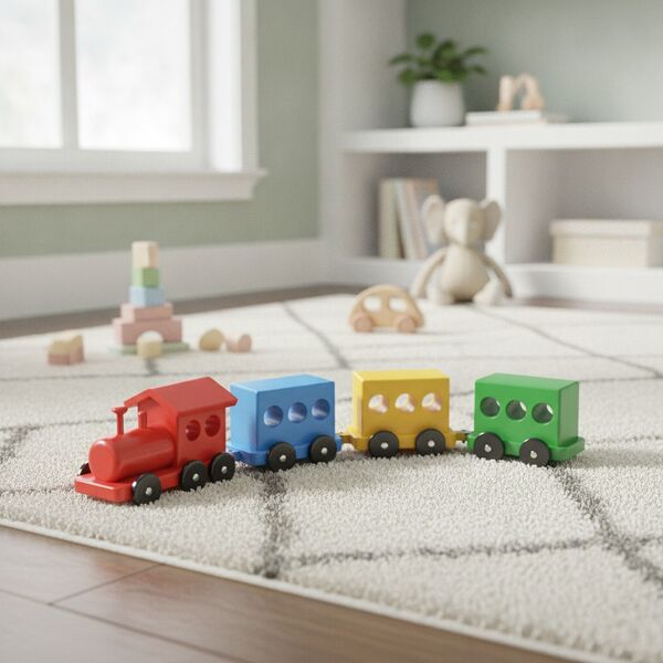 Train Toy Wooden - interior view 1