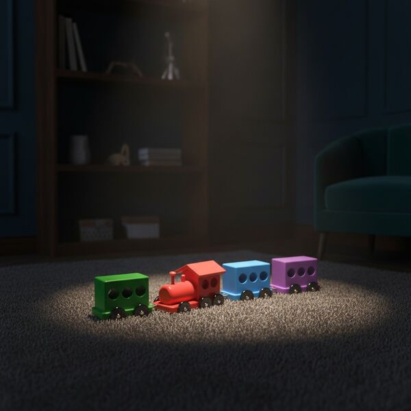 Train Toy Wooden - interior view 2