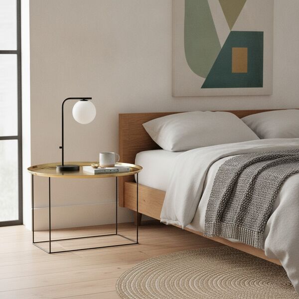 Low Round Metal Table 01 - interior view 1