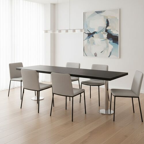 Rectangular Black Top Metal Stand Table 08 3D Model