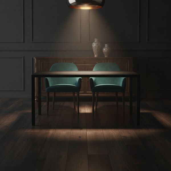 Rectangular Black Top Metal Stand Table 05 - interior view 2