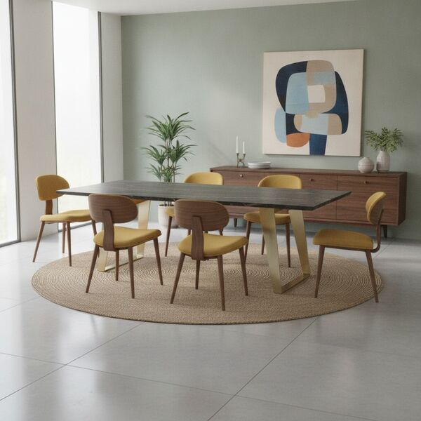 Rectangular Marble Top Metal Stand Table 06 - interior view 1